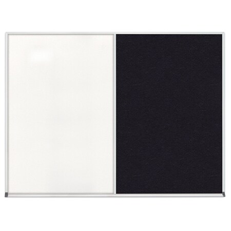 United Visual Products Single Door Radius Corkboard, 24"x36", Hea, UV7011RC-BLACK-AMETHY UV7011RC-BLACK-AMETHY